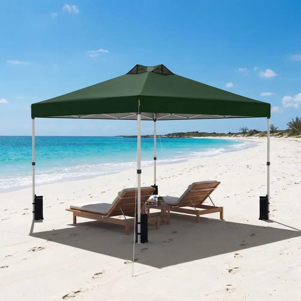 10 x 10 Feet Outdoor Commercial Pop up Canopy Tent-Green - Green - Canopies
