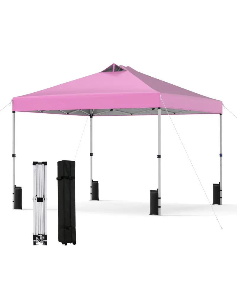 10 x 10 Feet Outdoor Commercial Pop up Canopy Tent-Pink - Pink - Canopies