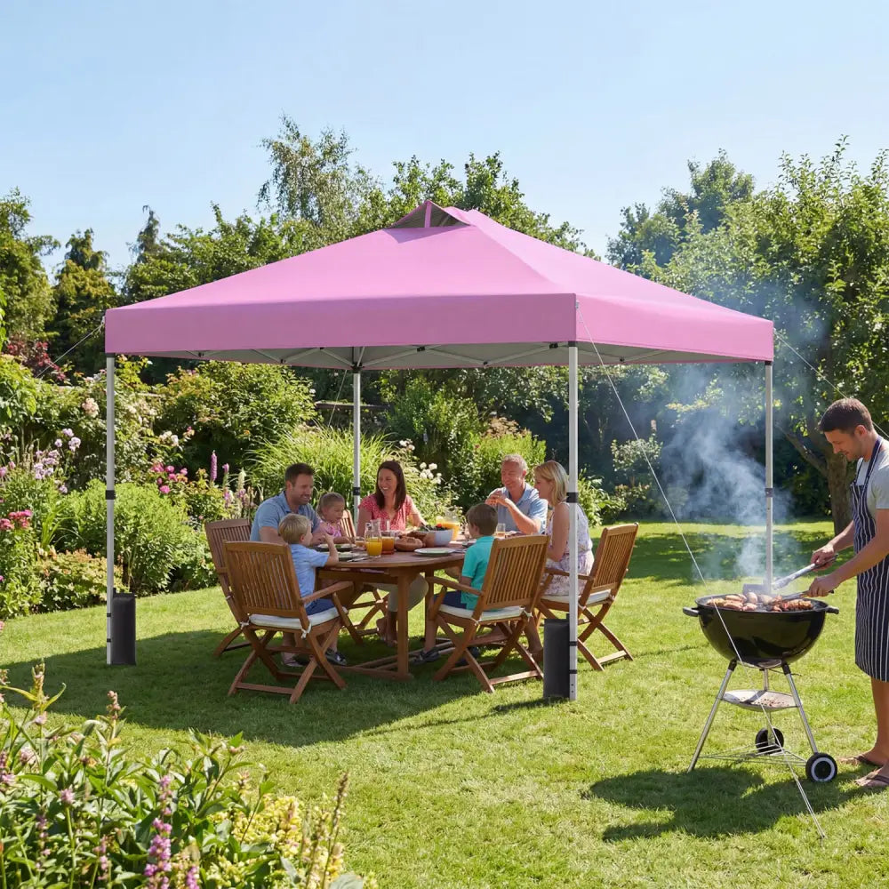 10 x 10 Feet Outdoor Commercial Pop up Canopy Tent-Pink - Pink - Canopies
