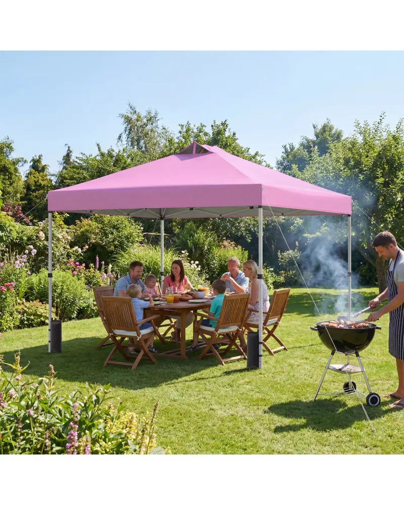 10 x 10 Feet Outdoor Commercial Pop up Canopy Tent-Pink - Pink - Canopies