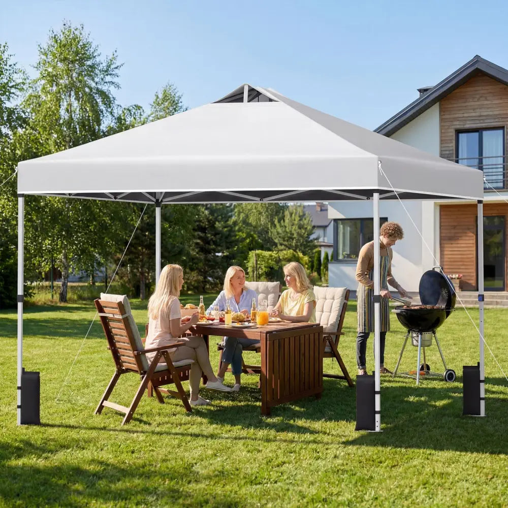10 x 10 Feet Outdoor Commercial Pop up Canopy Tent-White - White - Canopies