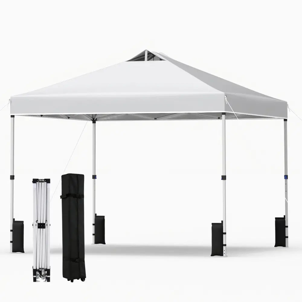 10 x 10 Feet Outdoor Commercial Pop up Canopy Tent-White - White - Canopies
