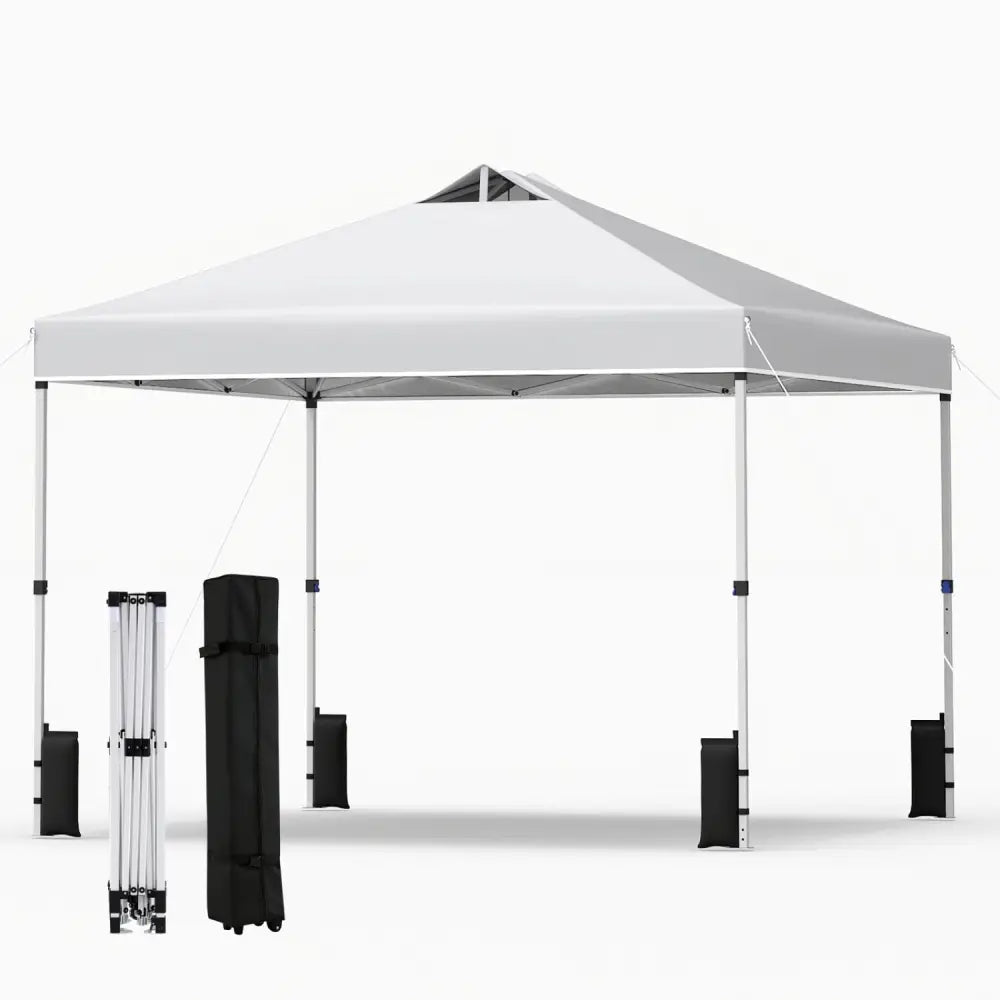 10 x 10 Feet Outdoor Commercial Pop up Canopy Tent-White - White - Canopies