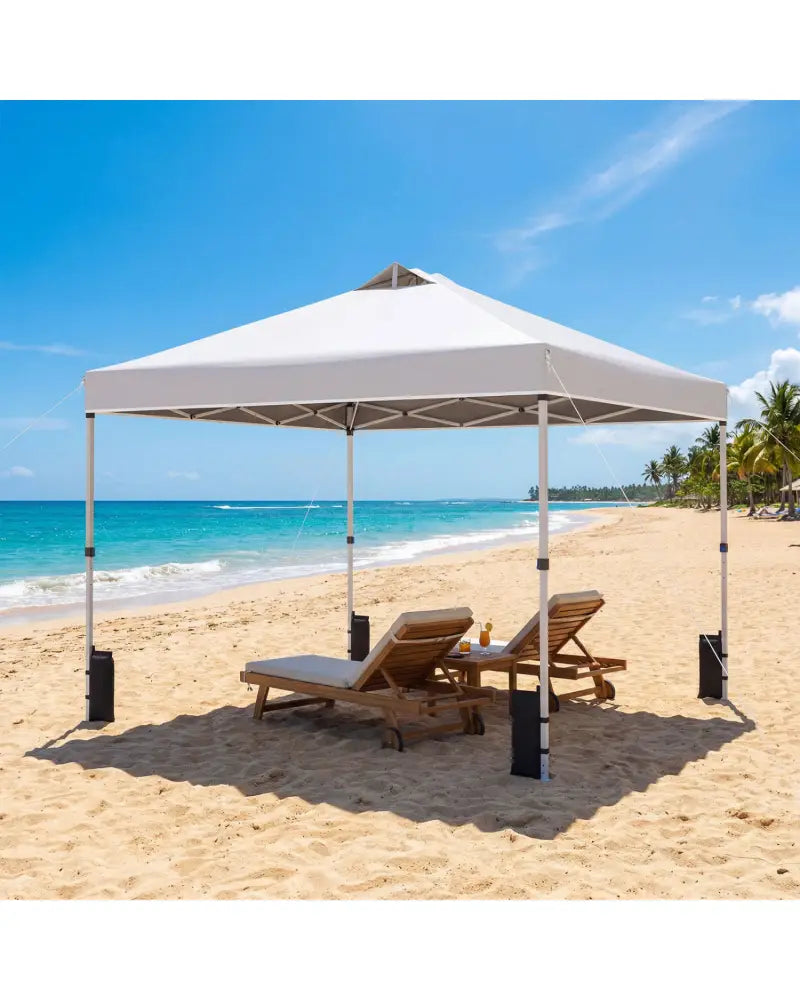 10 x 10 Feet Outdoor Commercial Pop up Canopy Tent-White - White - Canopies