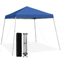 10 x 10 Feet Outdoor Instant Pop-up Canopy with Carrying Bag-Blue - Blue - Canopies