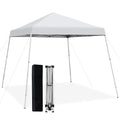 10 x 10 Feet Outdoor Instant Pop-up Canopy with Carrying Bag-White - White - Canopies