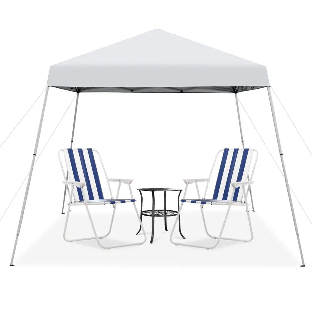 10 x 10 Feet Outdoor Instant Pop-up Canopy with Carrying Bag-White - White - Canopies