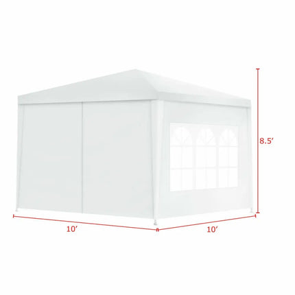 10 x 10 Feet Outdoor Side Walls Canopy Tent with 4 Removable Sidewalls - White - Canopies