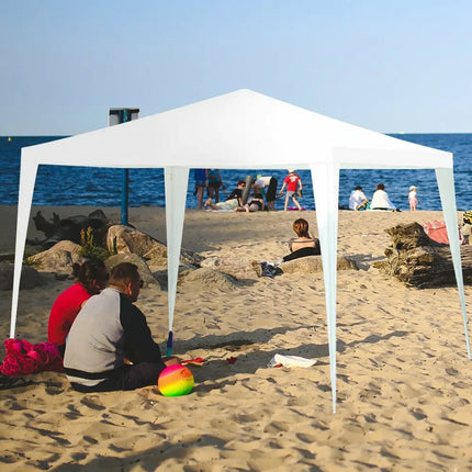 10 x 10 Feet Outdoor Side Walls Canopy Tent with 4 Removable Sidewalls - White - Canopies