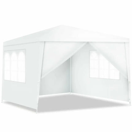 10 x 10 Feet Outdoor Side Walls Canopy Tent with 4 Removable Sidewalls - White - Canopies