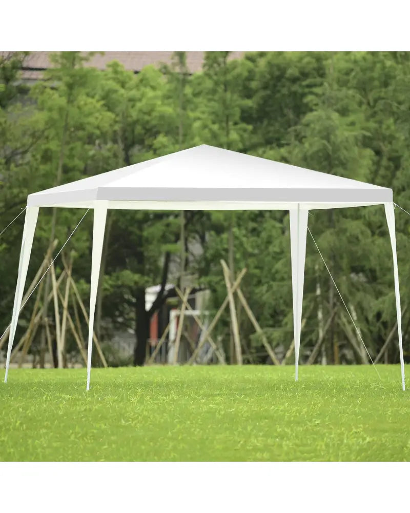 10 x 10 Feet Outdoor Wedding Canopy Tent for Backyard - White - Canopies