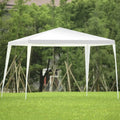 10 x 10 Feet Outdoor Wedding Canopy Tent for Backyard - White - Canopies