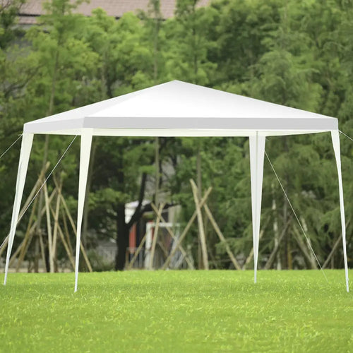 10 x 10 Feet Outdoor Wedding Canopy Tent for Backyard - White - Canopies
