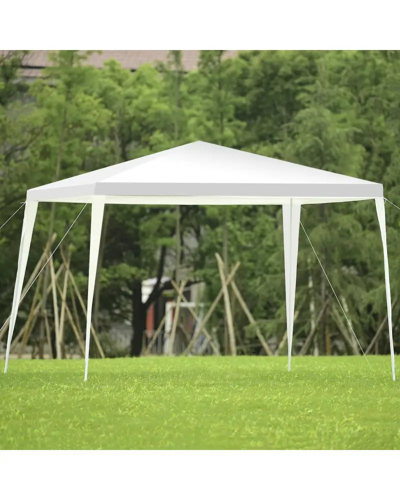 10 x 10 Feet Outdoor Wedding Canopy Tent for Backyard - White - Canopies