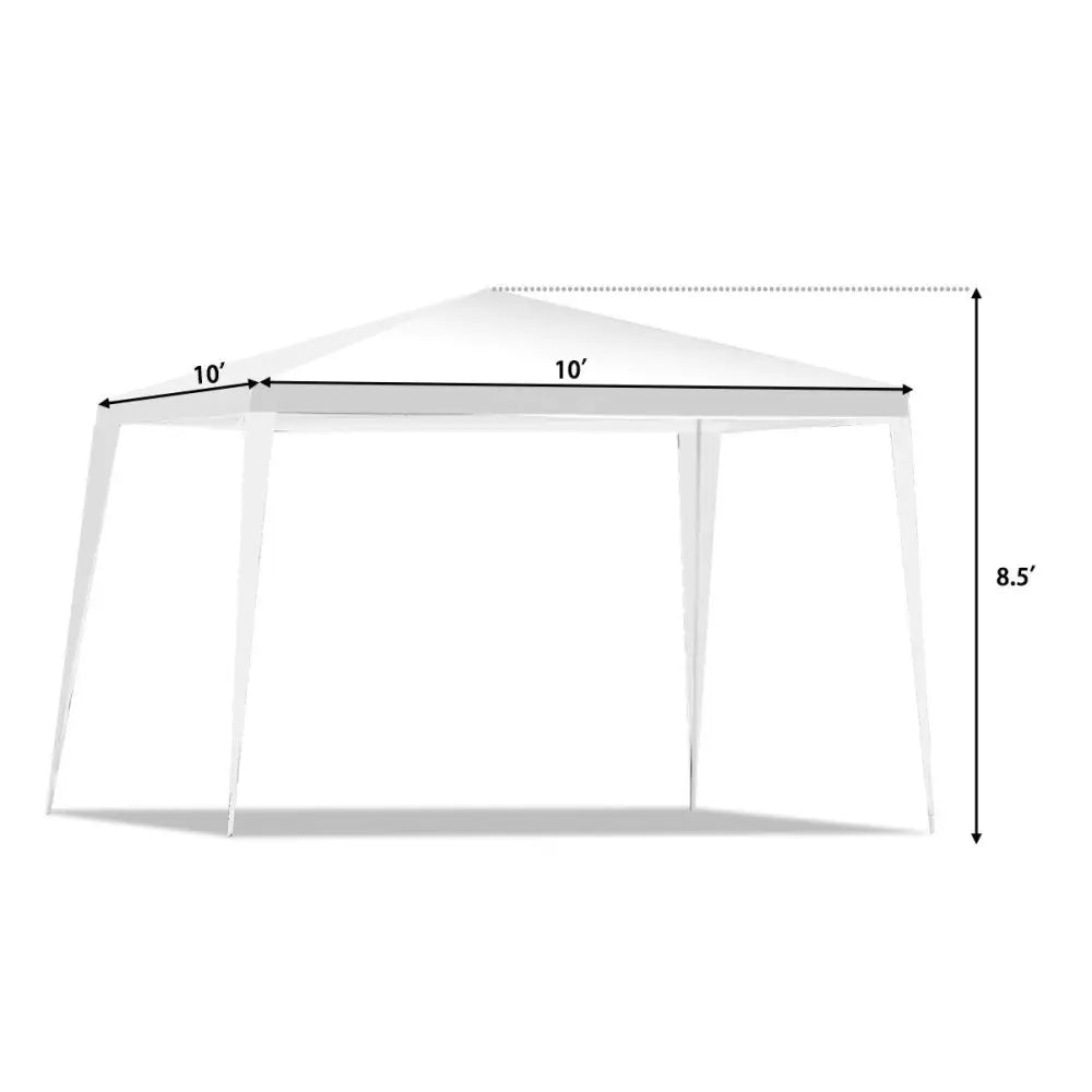 10 x 10 Feet Outdoor Wedding Canopy Tent for Backyard - White - Canopies