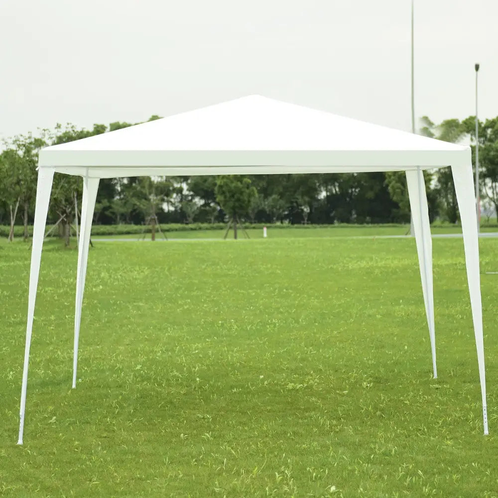 10 x 10 Feet Outdoor Wedding Canopy Tent for Backyard - White - Canopies