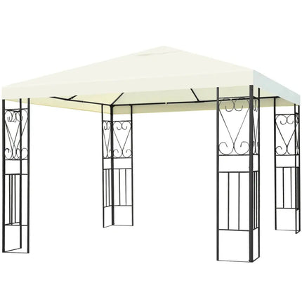 10 x 10 Feet Patio Gazebo Canopy Tent Garden Shelter - Beige - Gazebos