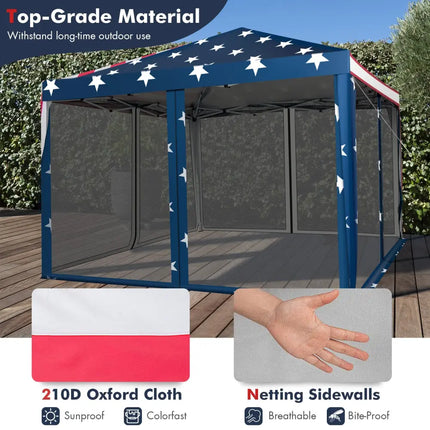 10 x 10 Feet Pop-up Canopy Tent Gazebo Canopy for Outdoor - Navy - Canopies