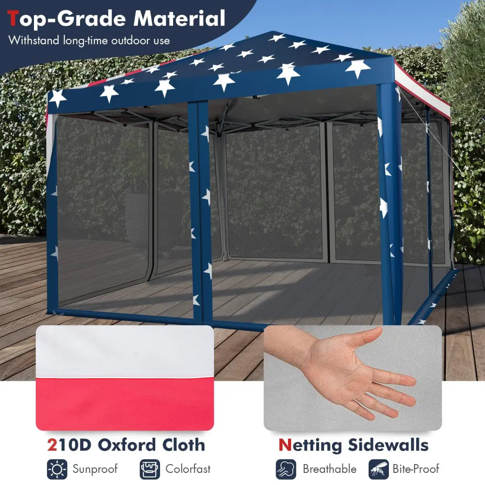 10 x 10 Feet Pop-up Canopy Tent Gazebo Canopy for Outdoor - Navy - Canopies