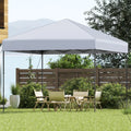 10 X 10 Feet Pop up Canopy Tent with Portable Carrying Bag and 8 Stakes-White - White - Canopies