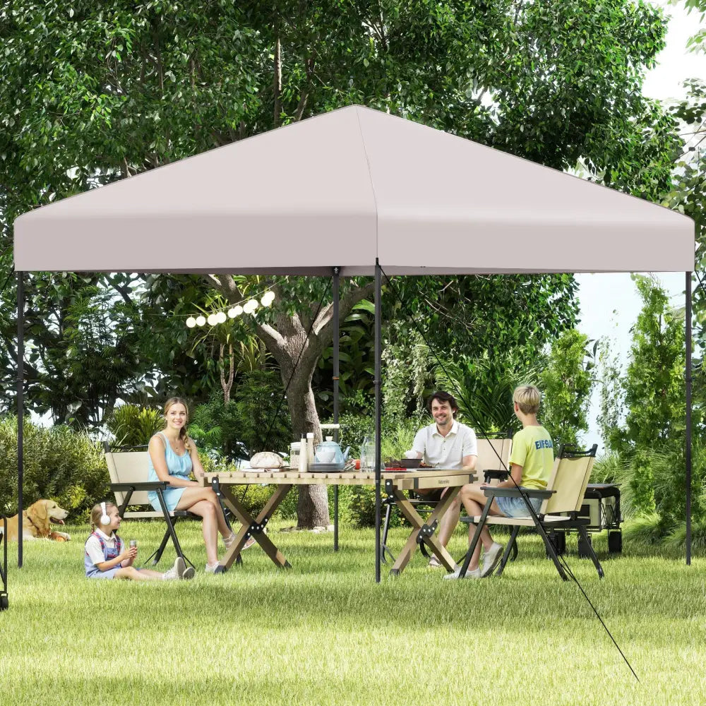 10 X 10 Feet Pop up Canopy Tent with Portable Carrying Bag and 8 Stakes-Yellow - Yellow - Canopies