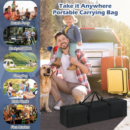 10 X 10 Feet Pop up Canopy Tent with Portable Carrying Bag and 8 Stakes-Gray - Gray - Canopies