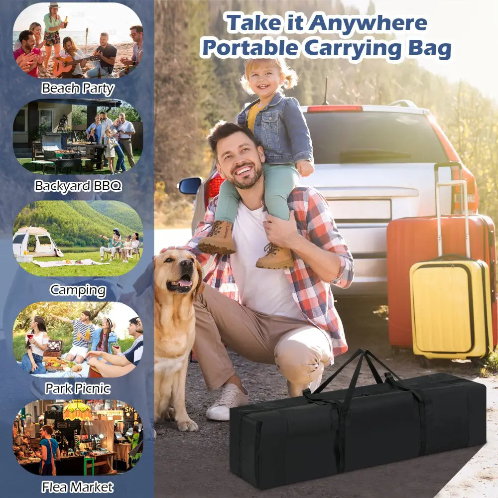 10 X 10 Feet Pop up Canopy Tent with Portable Carrying Bag and 8 Stakes-Gray - Gray - Canopies