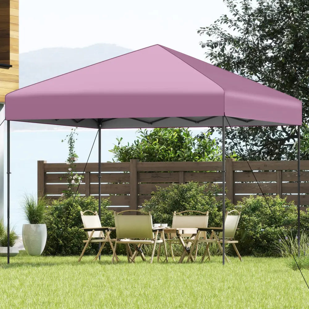 10 X 10 Feet Pop up Canopy Tent with Portable Carrying Bag and 8 Stakes-Pink - Pink - Canopies
