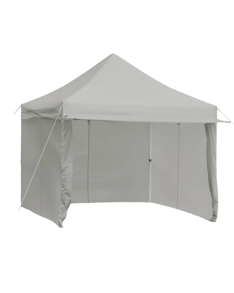 10 x 10 Feet Pop up Gazebo with 4 Height and Adjust Folding Awning-Gray - Gray - Canopies