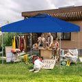 10 X 10 FT Foldable Outdoor Patio Shelter Canopy Tent with 1-Push Center Lock-Blue - Blue - Canopies