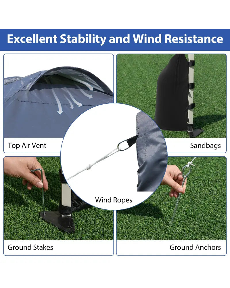 10 X 10 FT Pop up Canopy Tent with 1 Sidewall and Wheeled Bag-Gray - Gray - Canopies