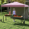 10 X 10 FT Pop up Canopy Tent with 1 Sidewall and Wheeled Bag-Pink - Pink - Canopies
