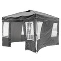 10 x 10 FT Pop Up Canopy Tent with 4 Sidewalls and Adjustable Height Waterproof-Gray - Gray - Canopies