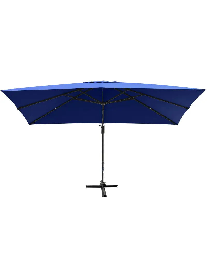 10 x13 Feet Rectangular Cantilever Umbrella with 360° Rotation Function-Navy - Navy - Outdoor Umbrellas