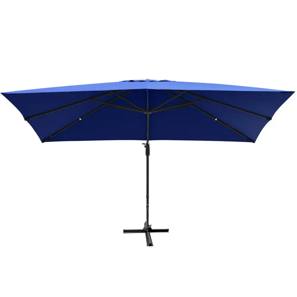10 x13 Feet Rectangular Cantilever Umbrella with 360° Rotation Function-Navy - Navy - Outdoor Umbrellas