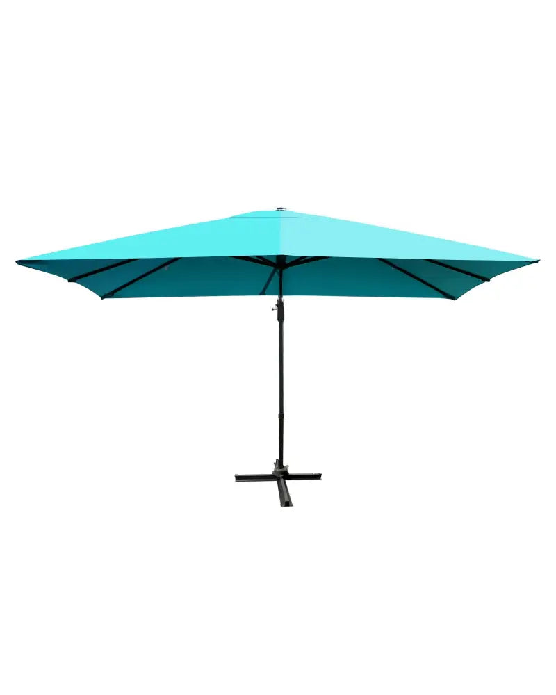 10 x13 Feet Rectangular Cantilever Umbrella with 360° Rotation Function-Turquoise - Turquoise - Outdoor Umbrellas