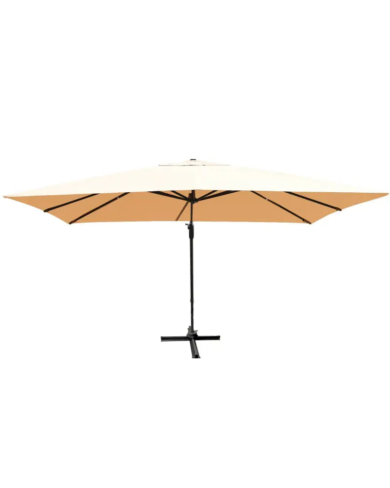 10 x13 Feet Rectangular Cantilever Umbrella with 360Â° Rotation Function-Beige - Beige - Outdoor Umbrellas