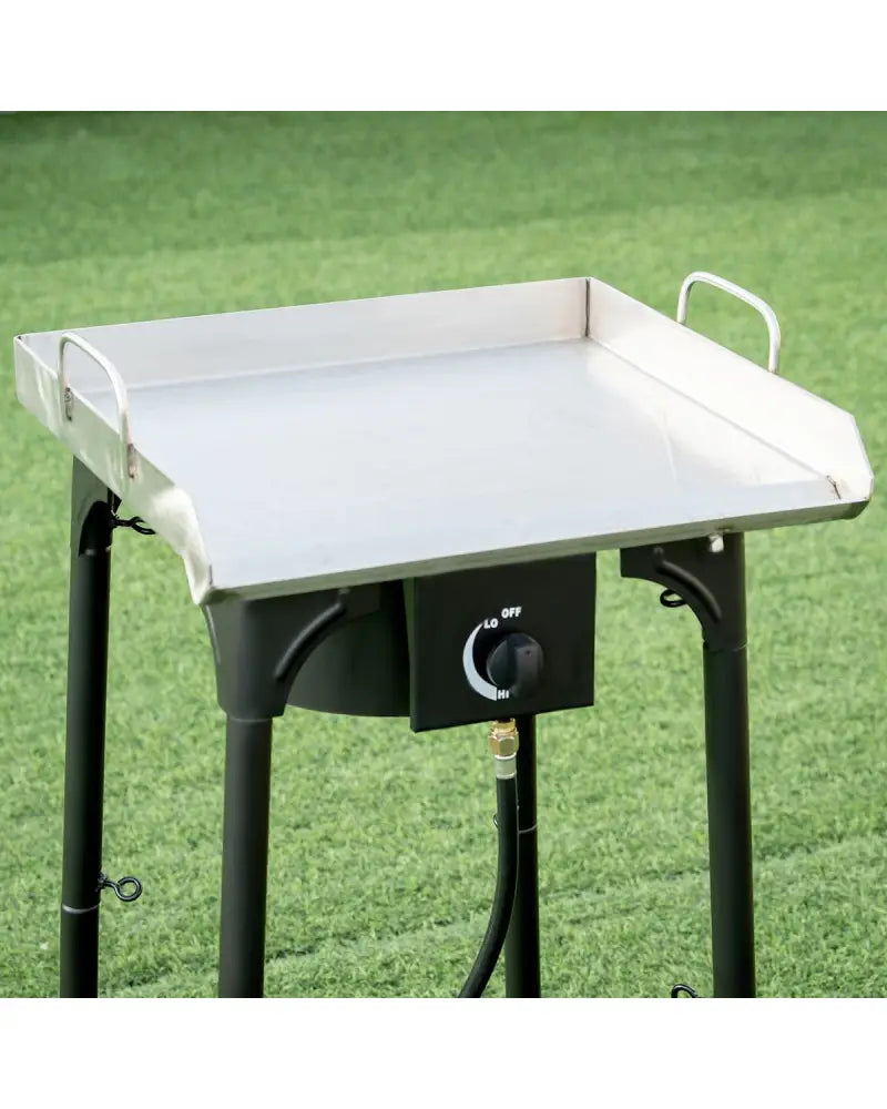 100 000-BTU Portable Propane Outdoor Camp Stove with Adjustable Legs - Black - Outdoor Grills