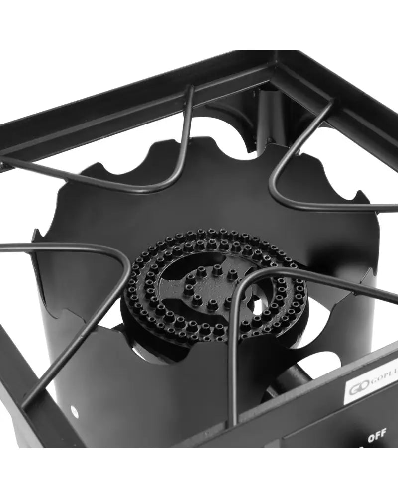 100 000-BTU Portable Propane Outdoor Camp Stove with Adjustable Legs - Black - Outdoor Grills