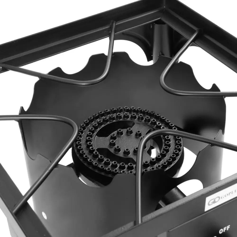100 000-BTU Portable Propane Outdoor Camp Stove with Adjustable Legs - Black - Outdoor Grills