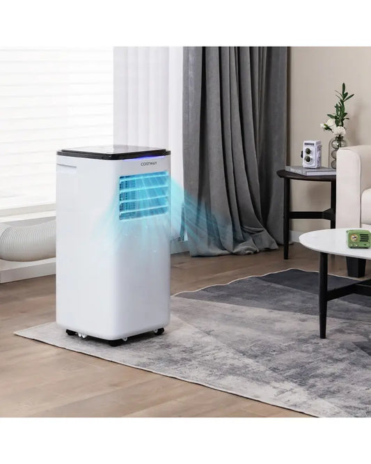 10000 BTU 3-in-1 Portable Air Conditioner with Fan and Dehumidifier Mode - Black & White - Portable Air Conditioners