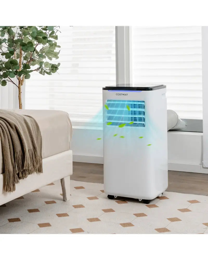 10000 BTU 3-in-1 Portable Air Conditioner with Fan and Dehumidifier Mode - Black & White - Portable Air Conditioners