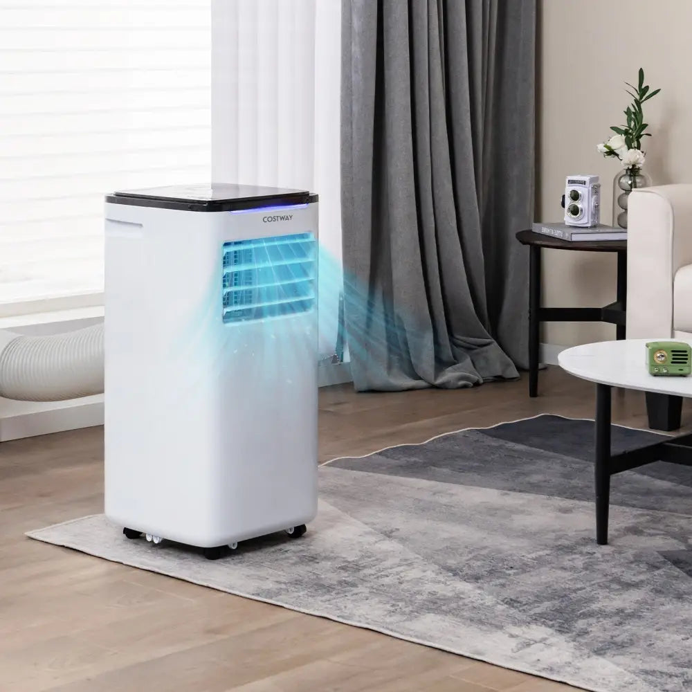 10000 BTU 3-in-1 Portable Air Conditioner with Fan and Dehumidifier Mode - Black & White - Portable Air Conditioners