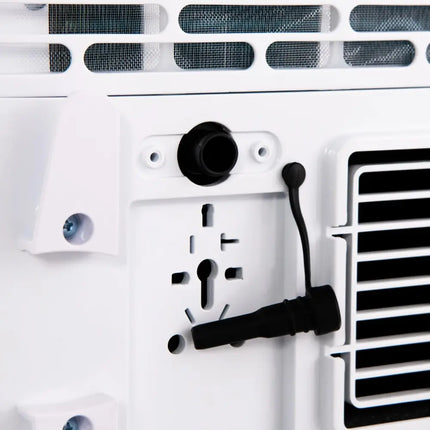Costway 10000 BTU 3-in-1 portable air conditioner with fan and dehumidifier modes, showing compact design and control panel.