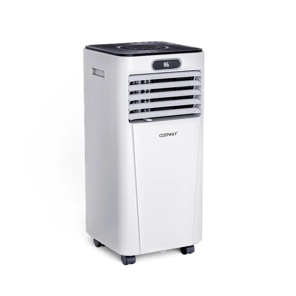 10000 BTU 4-in-1 Portable Air Conditioner with Dehumidifier and Fan Mode-White - White - Portable Air Conditioners
