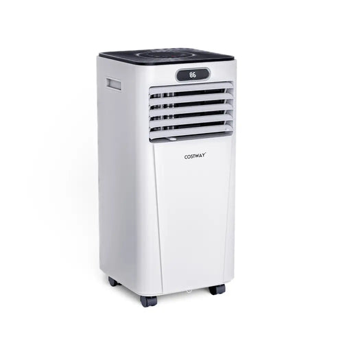 10000 BTU 4-in-1 Portable Air Conditioner with Dehumidifier and Fan Mode-White - White - Portable Air Conditioners