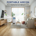 10000 BTU 4-in-1 Portable Air Conditioner with Dehumidifier and Fan Mode-White - White - Portable Air Conditioners