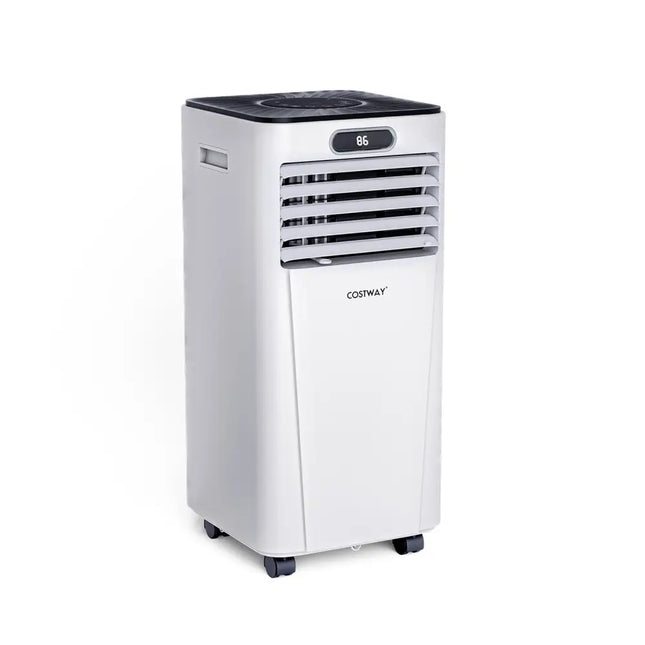 10000 BTU 4-in-1 Portable Air Conditioner with Dehumidifier and Fan Mode-White - White - Portable Air Conditioners