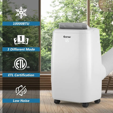 10000 BTU(Ashrae) Portable Air Conditioner with with 3 Modes and Remote Control - Oasis Home Essentials