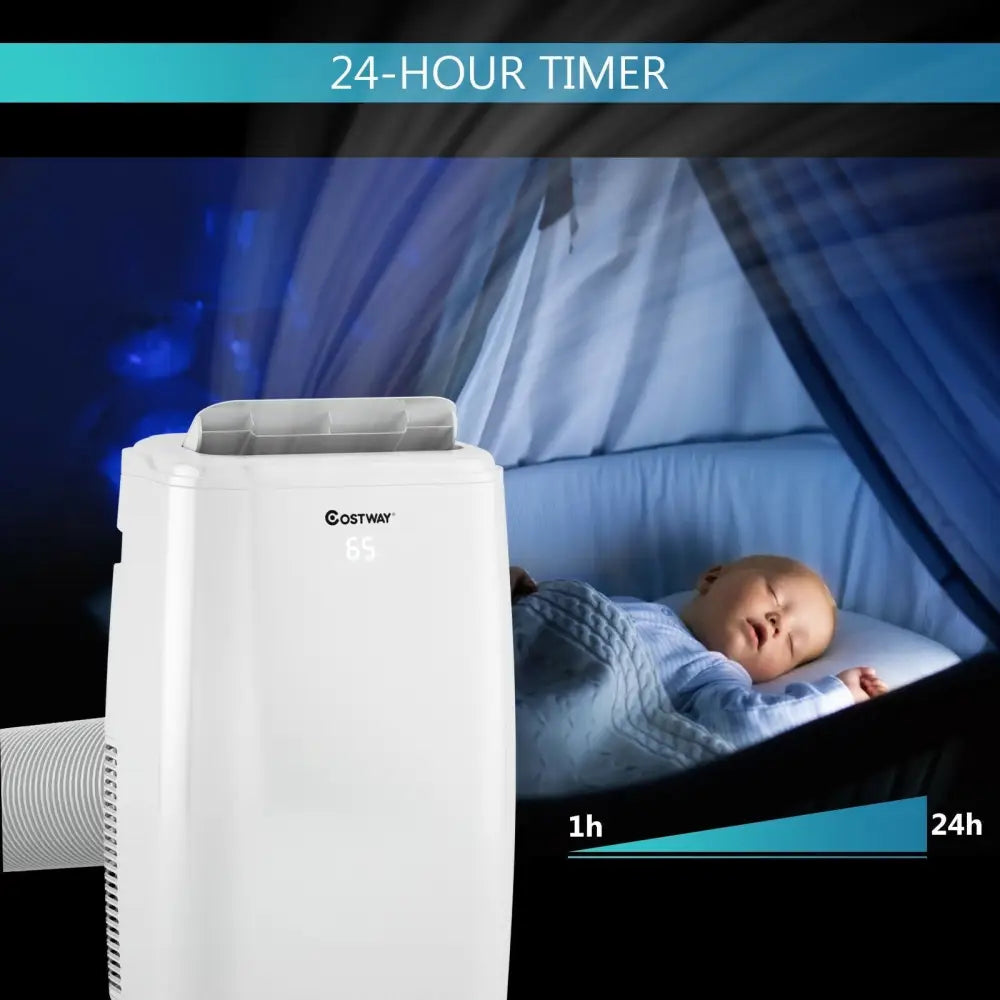 10000 BTU(Ashrae) Portable Air Conditioner with with 3 Modes and Remote Control - Oasis Home Essentials